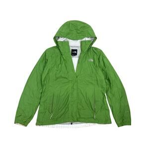 The North Face Hyvent Neon Green hooded windbreaker women’s Large Gorpcore